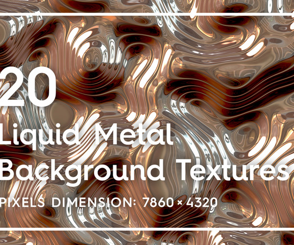 ArtStation - 20 Liquid Metal Background Textures | Resources