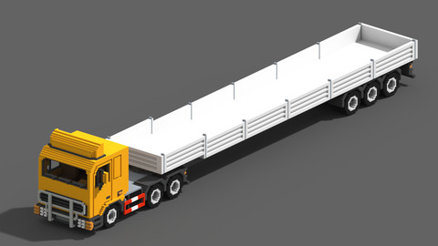 Voxel Truck & Flatbed Trailer