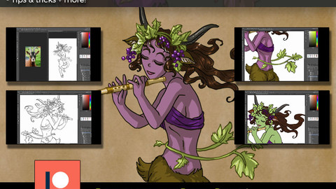 Painting A Satyr in Cell-Shaded Style Tutorial + PSD