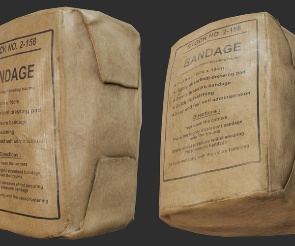 ArtStation Field Bandage PBR Resources