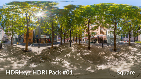 Square - 16K 32bit HDRI Spherical Panorama (from Pack #1)