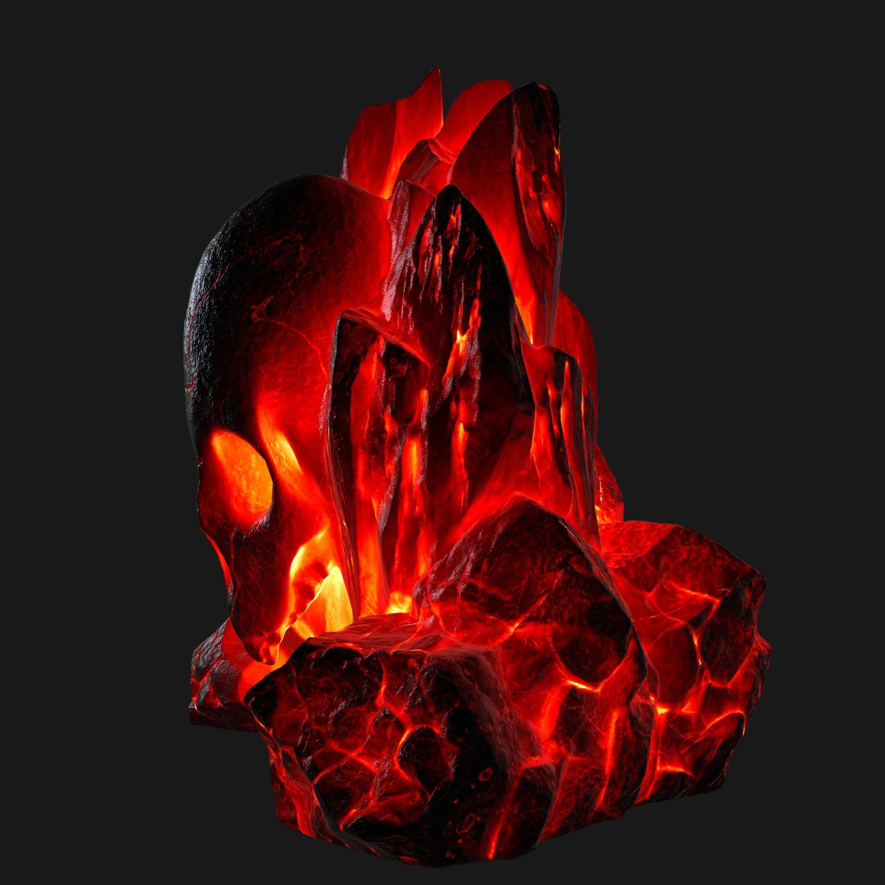 ArtStation - lava skull rock | Resources