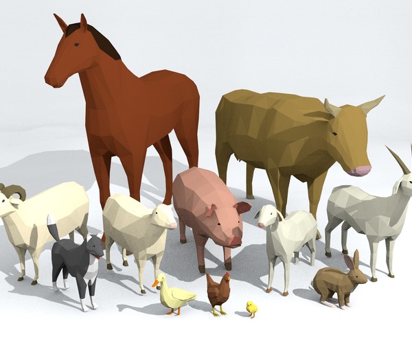 ArtStation - Domestic animals rigged pack | Resources