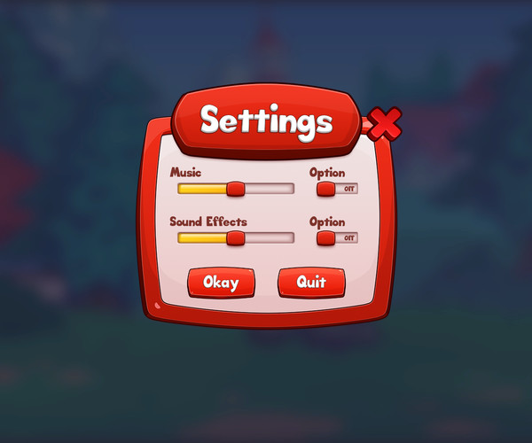 ArtStation - Cute GUI Kit | Game Assets