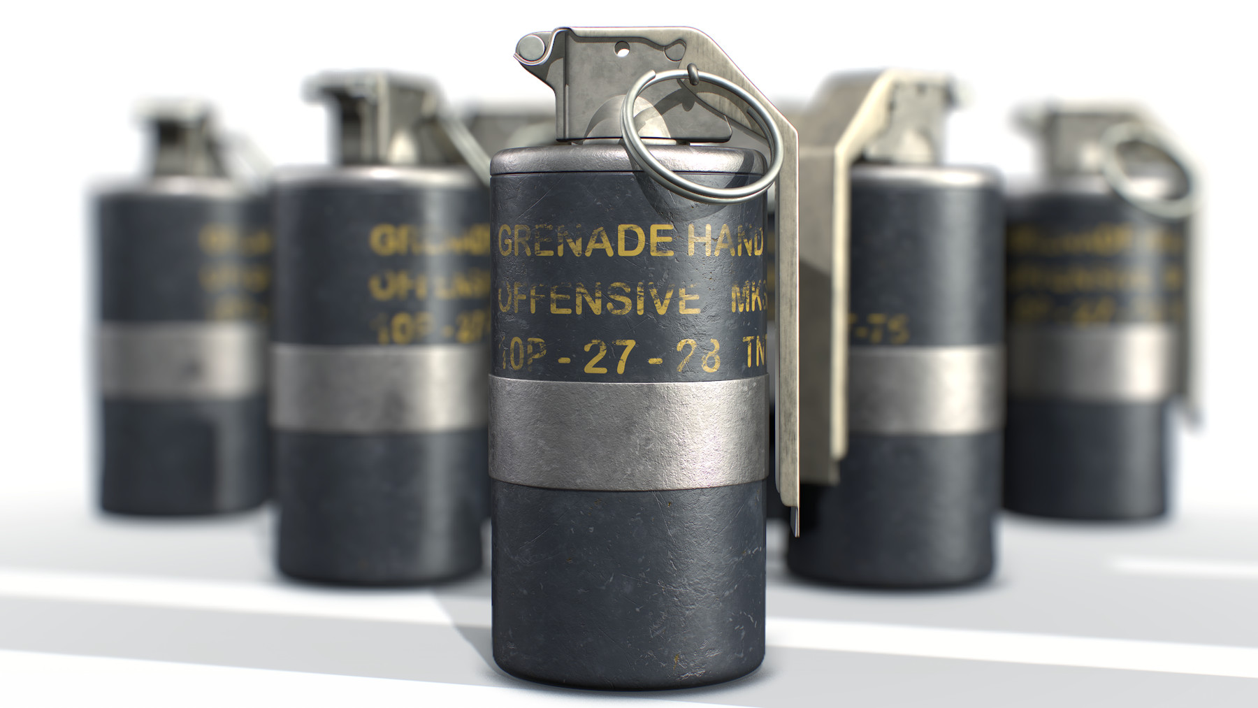 ArtStation American Frag hand grenade MK3 Game Assets
