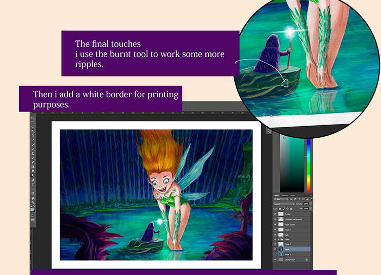 ArtStation Combining Tradicional and Digital Illustration Process