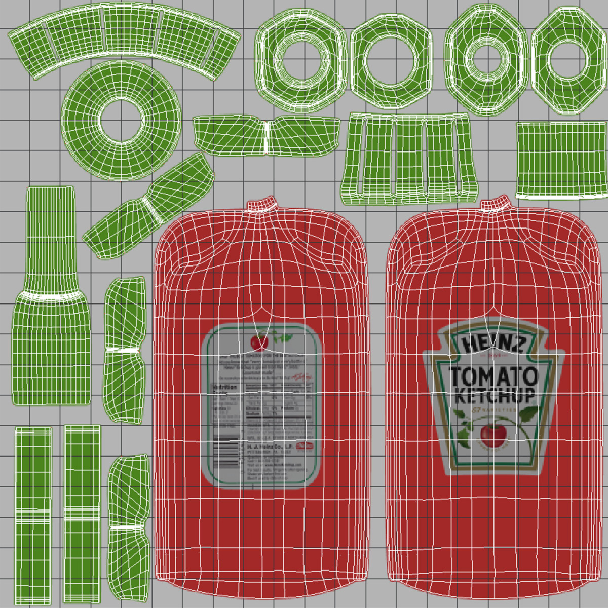 ArtStation Ketchup Sachets Game Assets