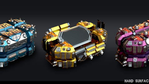 Hard Surface Zbrush Case Pack of sci fi parts for Zbrush