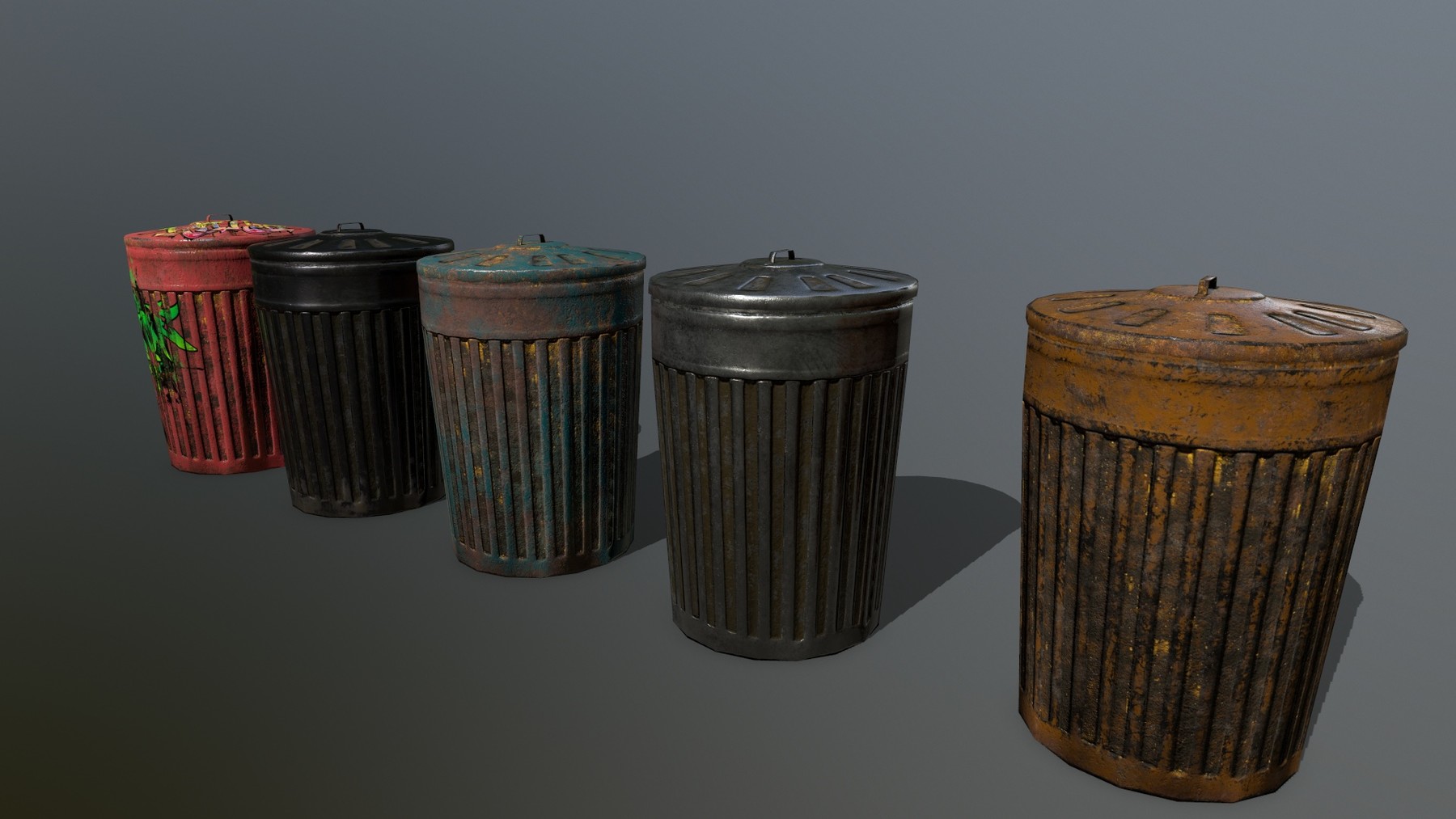 ArtStation Trash Can Game Assets