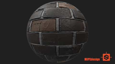 PBR Wall Bricks Old Texture