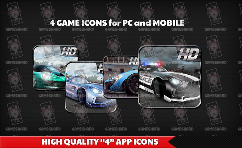 Racing Game UI Pack, 2D Icons