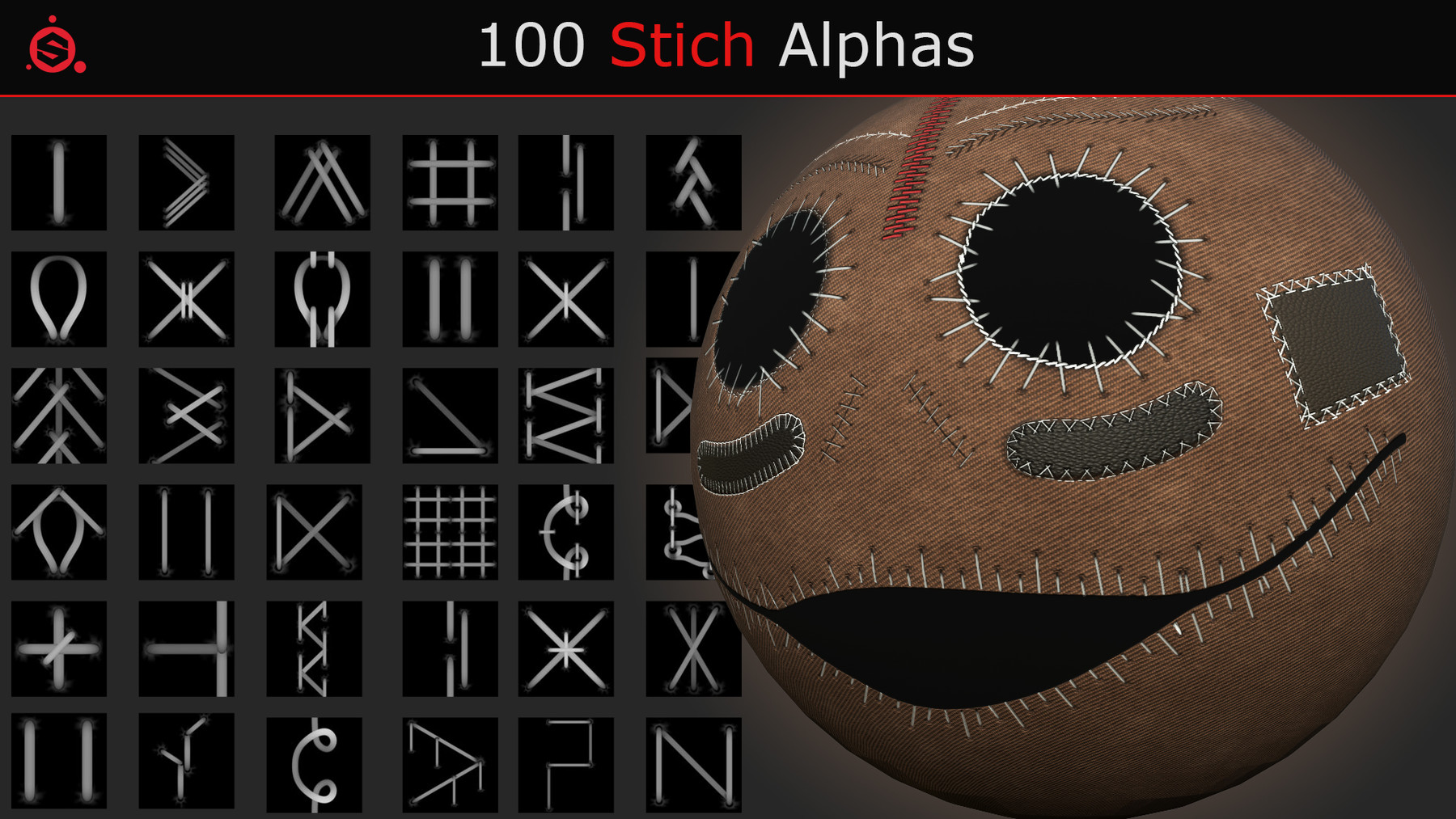 ArtStation - 120+ Ultimate Stitch Alpha Pack | Resources