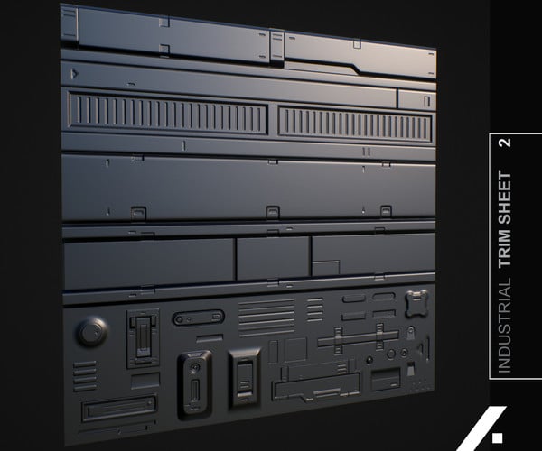 ArtStation - INDUSTRIAL TRIMSHEET VOL 1 | Resources