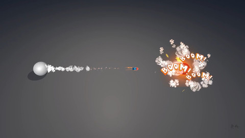 Cartoon Missile and Explosion VFX
