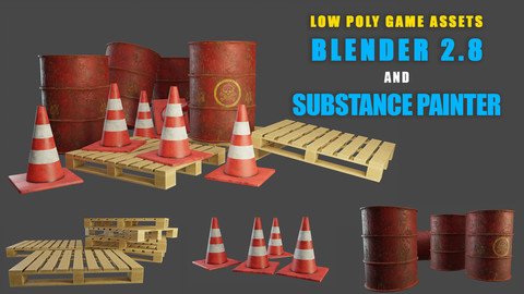 Modeling and texturing low poly game assets using Blender 2.8 and Substance Painter [Part 1]