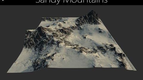 Terrain - 3 Sandy Mountains Height maps / Models