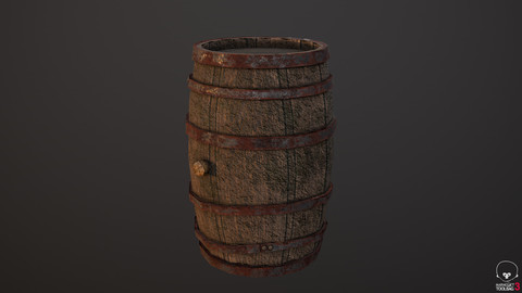 Medieval Wine Barrel Sample of The Dwarf Dungeon