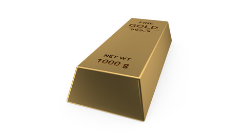 Gold bar Low Poly