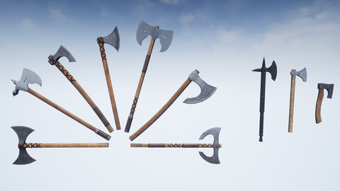 [UE4/UE5] Weapons Series - Axes - Mini Pack