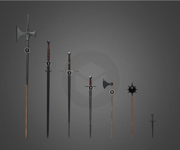 ArtStation - Realistic Medieval Weapons Pack | Resources