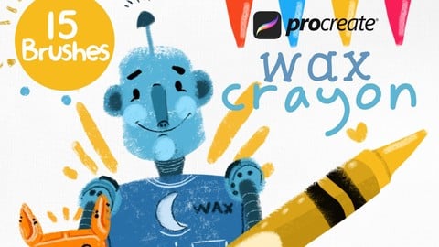 Wax Crayon brushes for Procreate