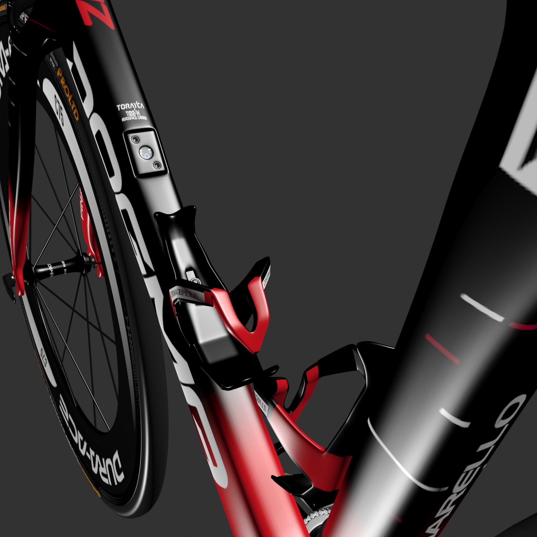 pinarello road bike rigged 3d model