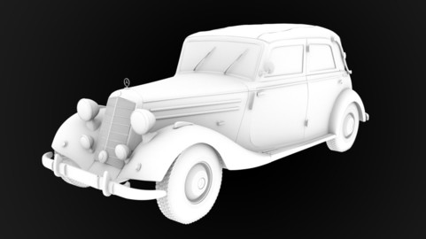 High-Poly Mercedes Benz 170 Model