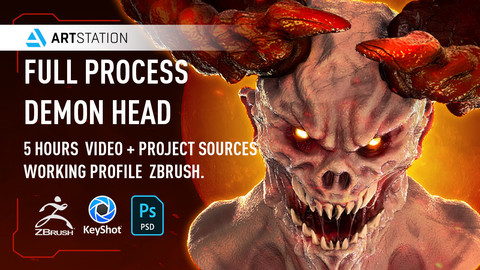 Demon Head Drawing and Sculpting Process