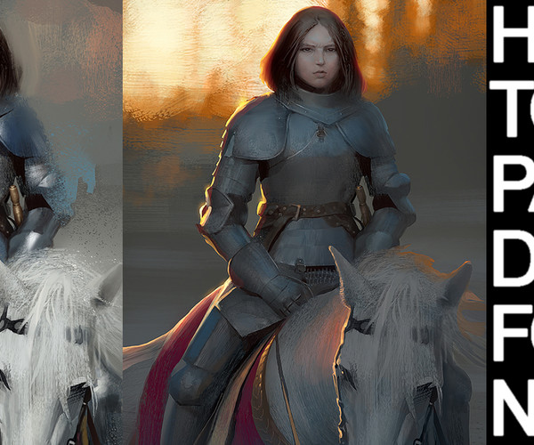 ArtStation - How to paint day for knight | Tutorials