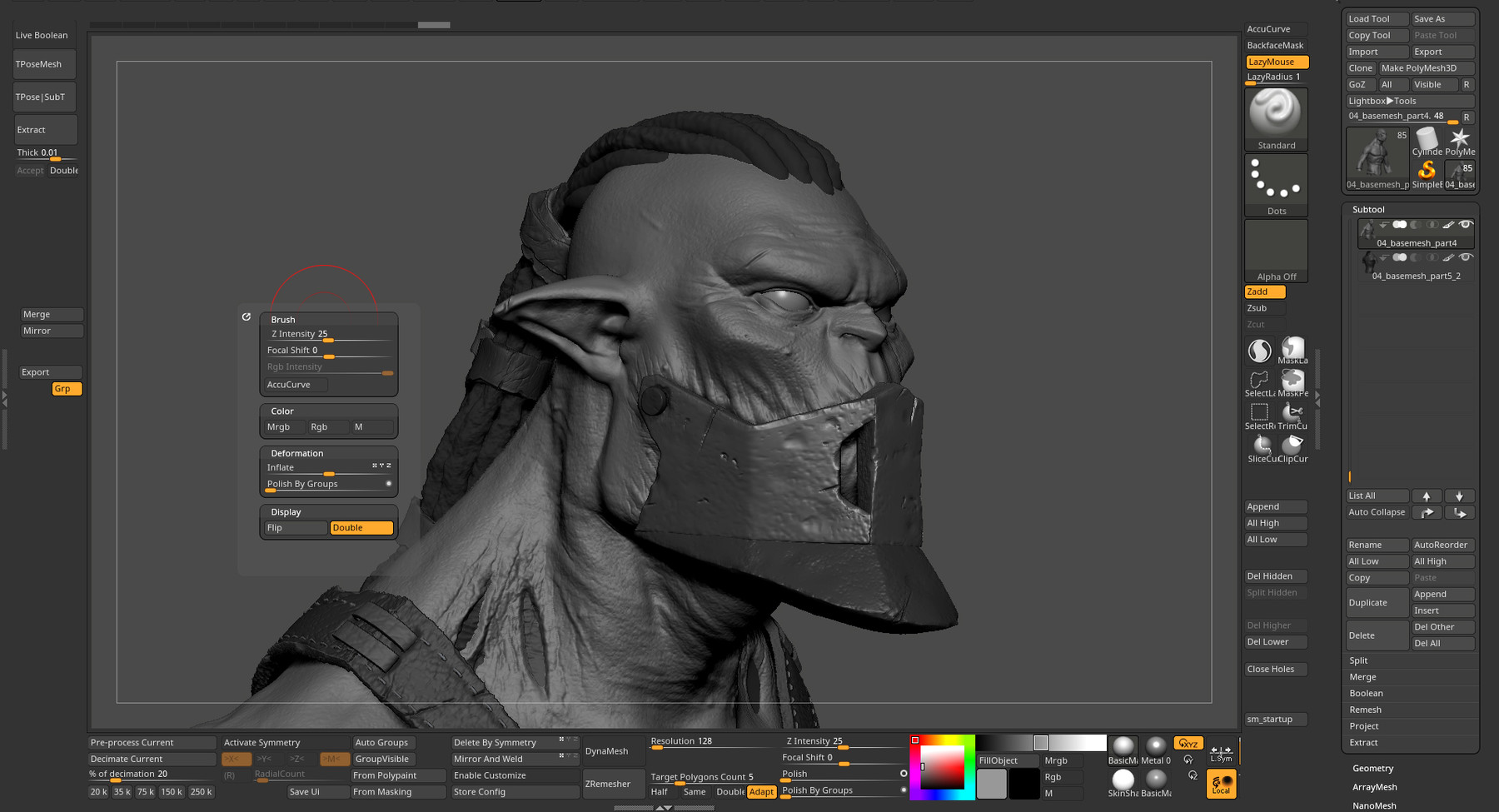 Scribble Mesh - Undead Orc - ZBrush Character Tutorial