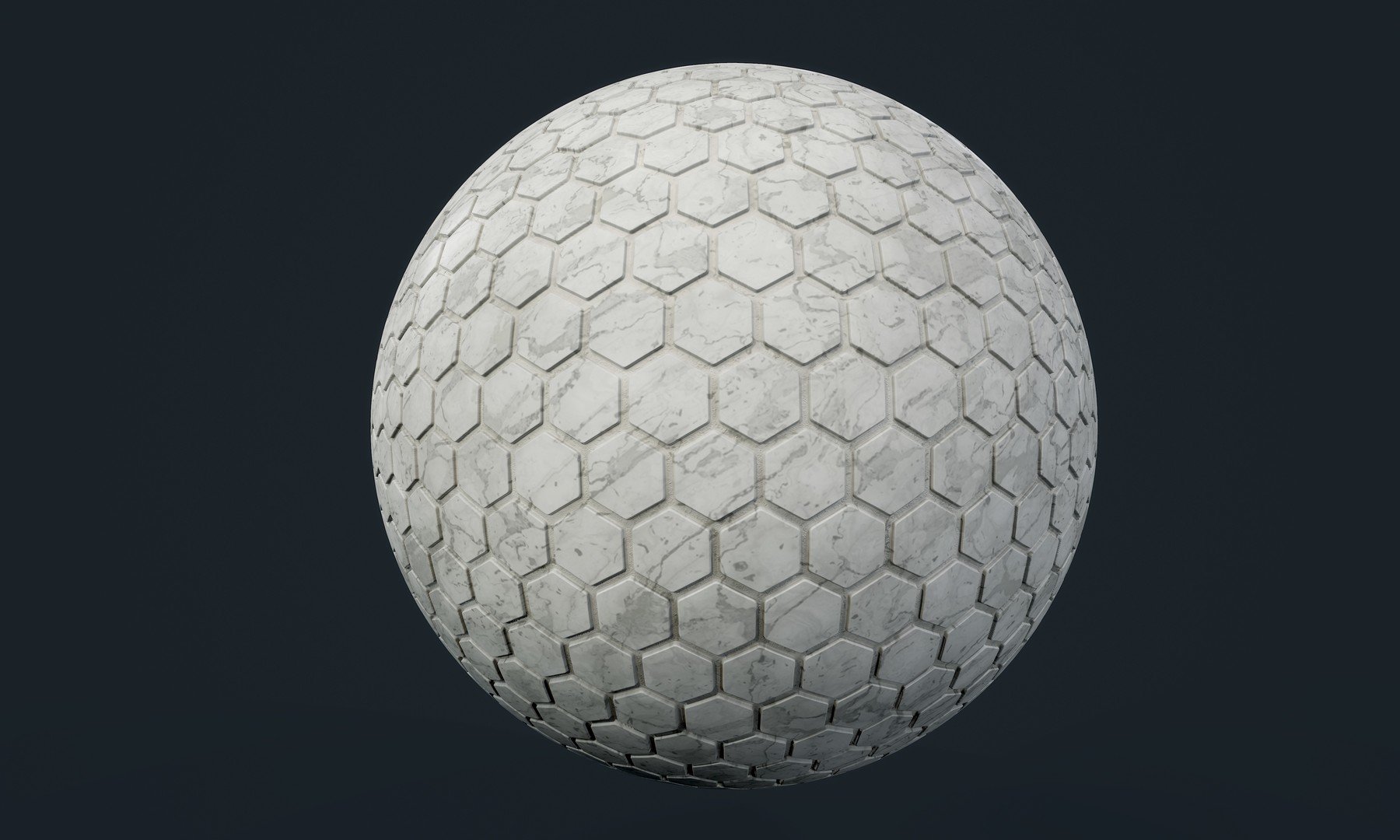 3D Game Asset Store - Marble Hexagon Tile Seamless PBR Texture 04