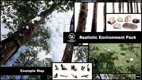 Realistic Trees, grass, plants, stumps, Pack - Unreal Engine