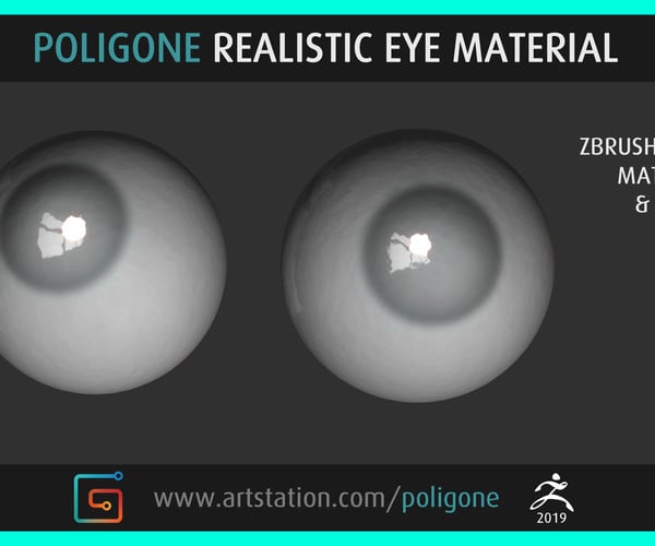 ArtStation - Poligone Realistic Eye Material | Game Assets