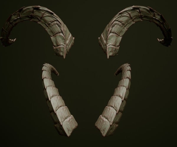 Artstation - Horns - 60 Horns, Antlers, Frills & Horn Sockets Imm + Vdm 