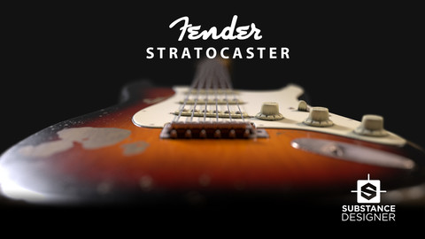 Early 60's Fender Stratocaster Guitar Substance Designer