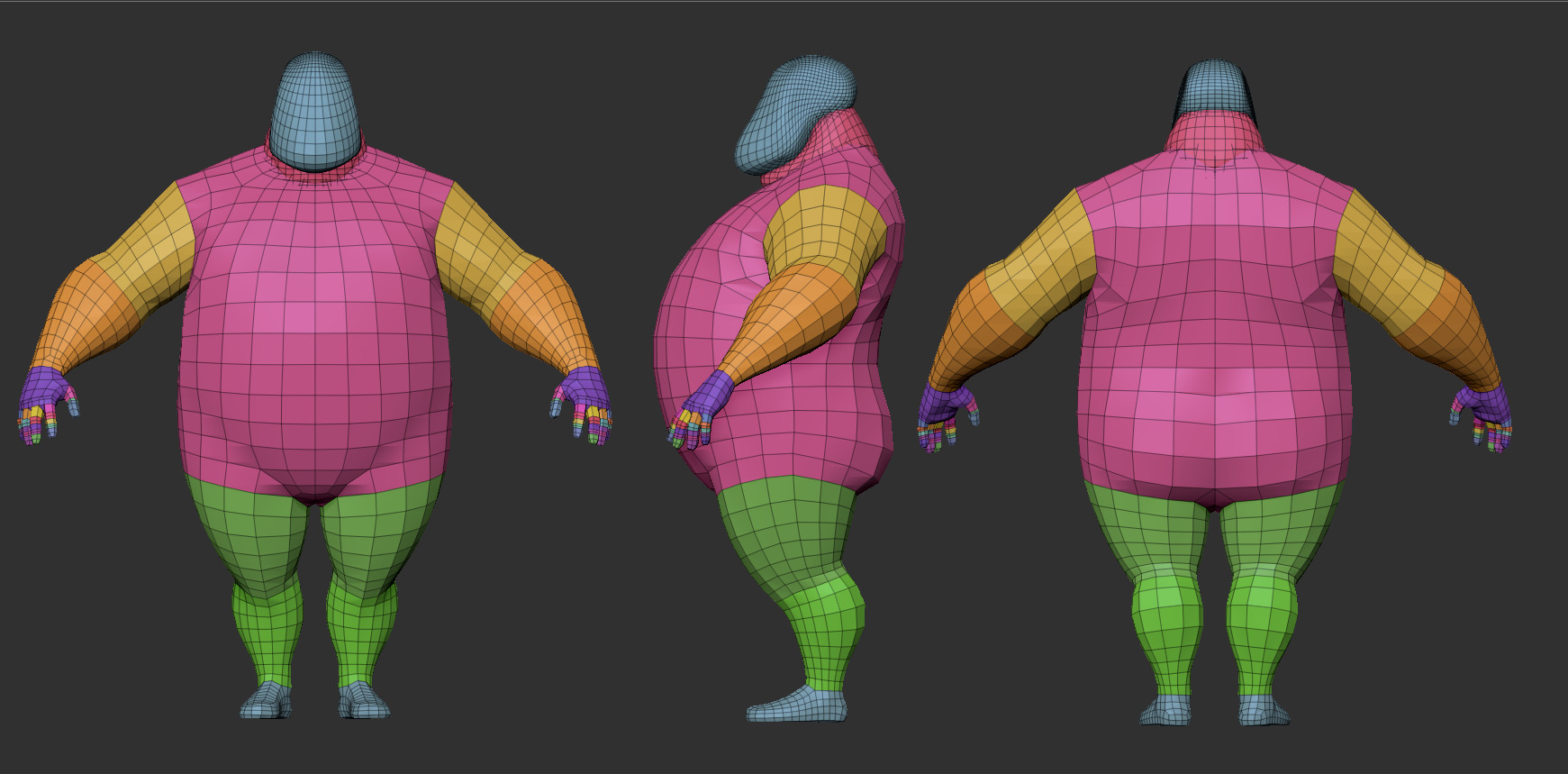 Character based. Maya Rigs fat guy.