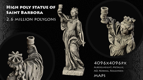 Saint Barbora Statue