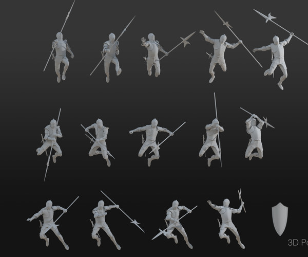 ArtStation - 3D Poses - Knight 