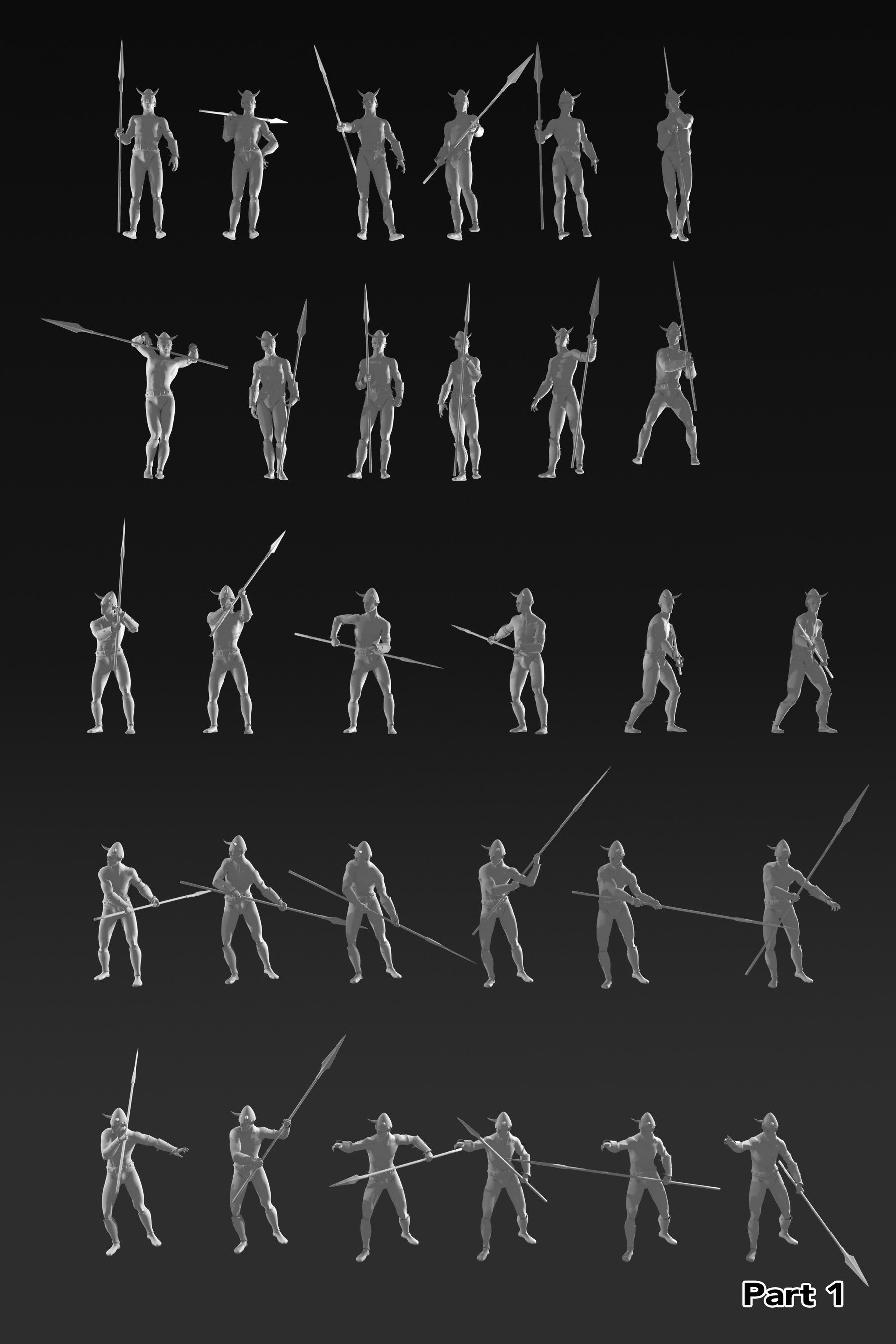 ArtStation - 3D Fighting Poses "Standing" | Resources