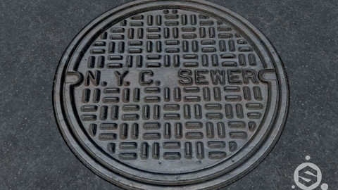 New York Manhole - Substance painter brush tool