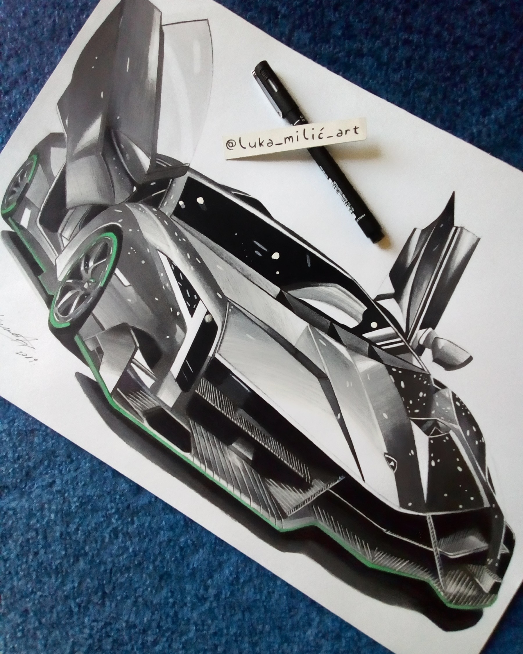 lamborghini veneno drawing