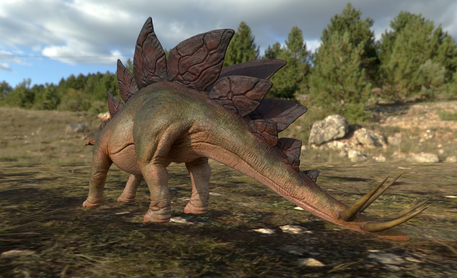 ArtStation - Stegosaurus for your Games or Animations Blender 3D Model ...