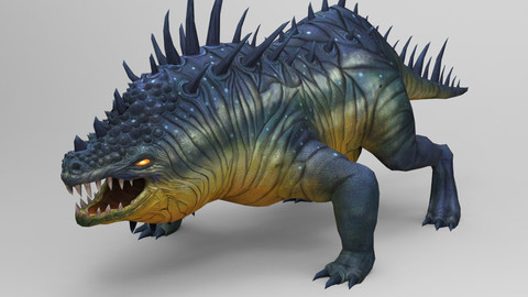 Comodo Dragon Game monster Low-poly 3D model