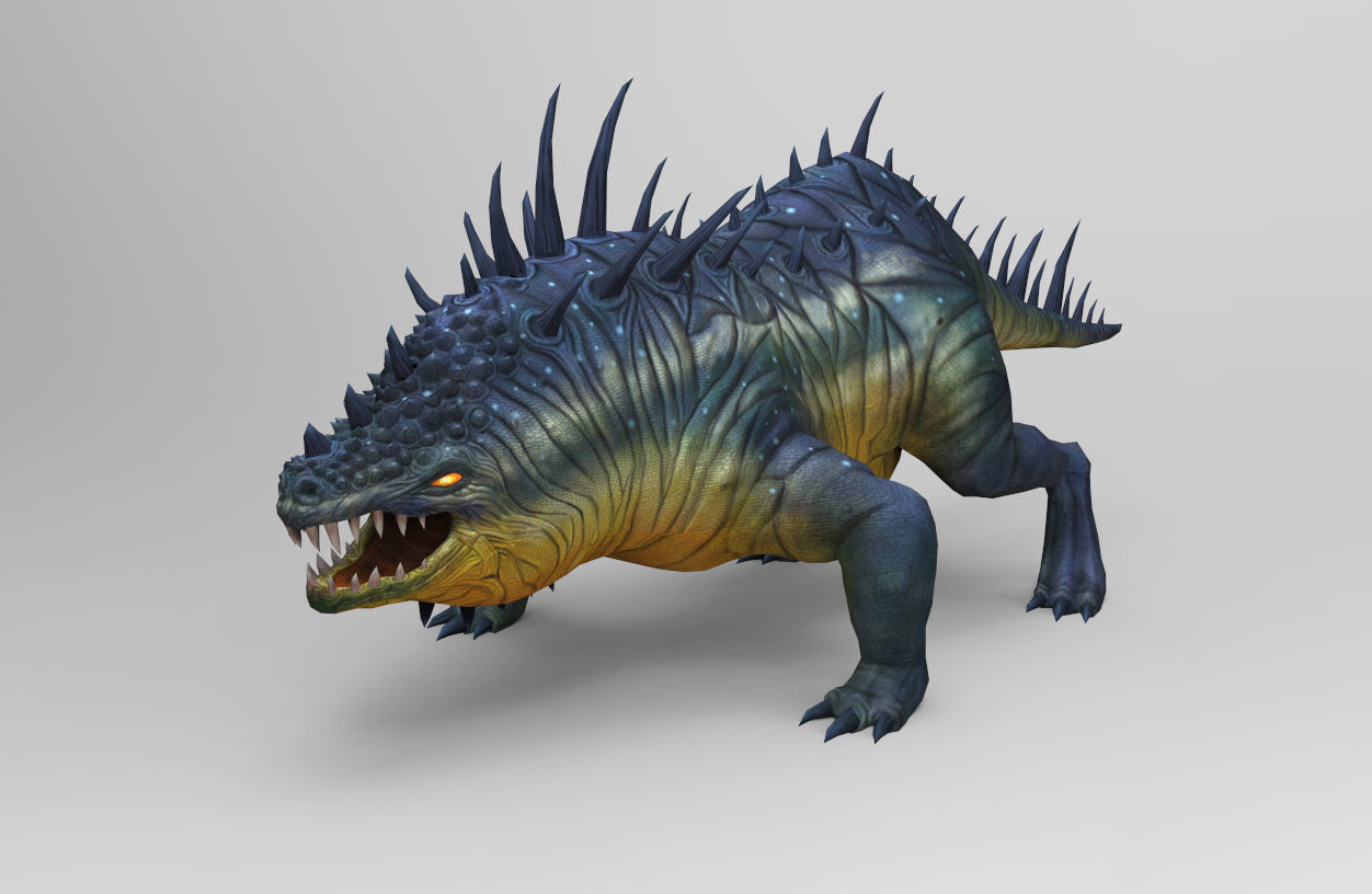 Artstation Comodo Dragon Game Monster Low Poly 3d Model Resources