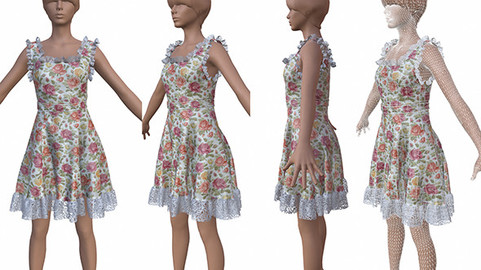 Low poly Dress for Game