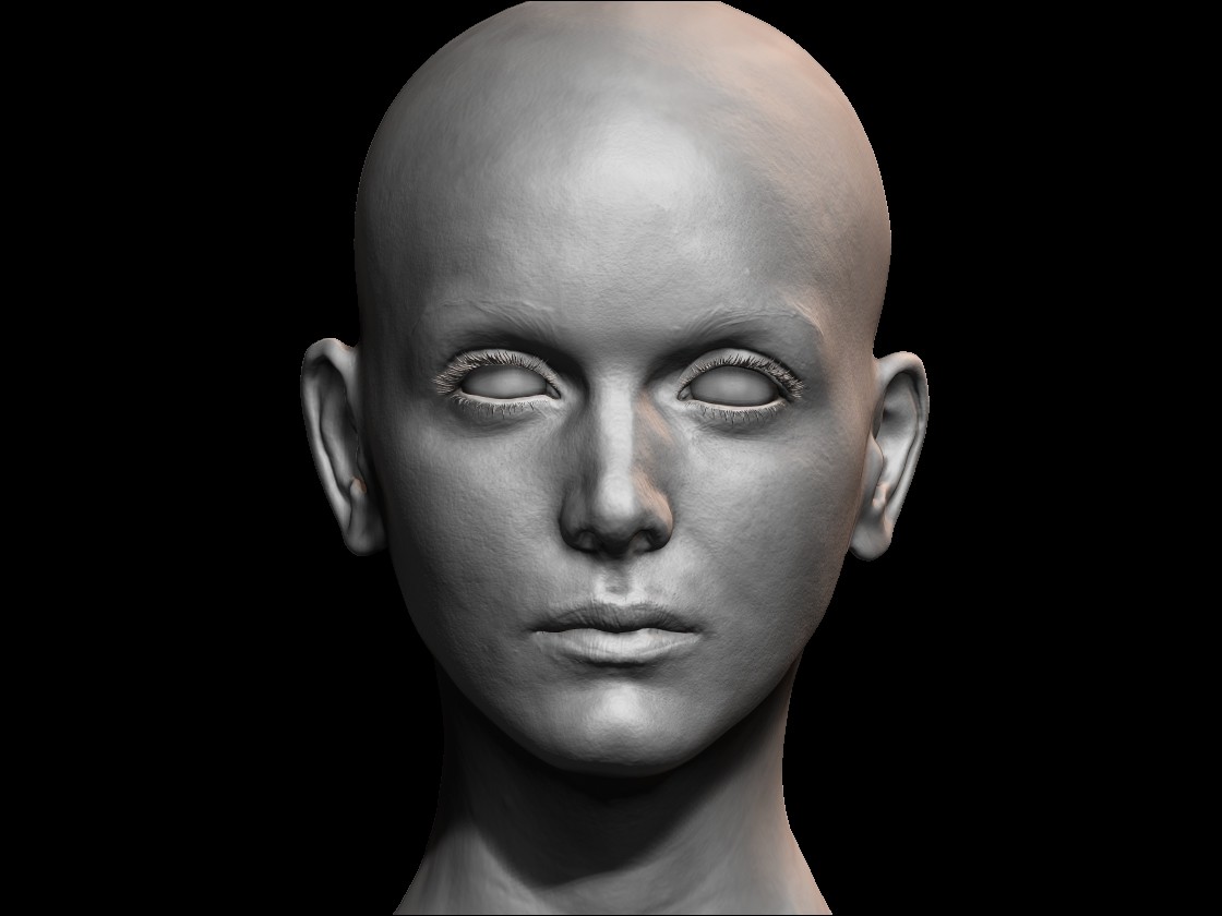 Artstation High Detailed Female Face With Uv And Low Poly Low Poly 3d
