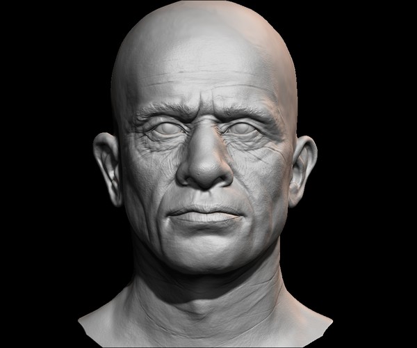 ArtStation - High detailed mid age man face with UV and low poly | Game ...