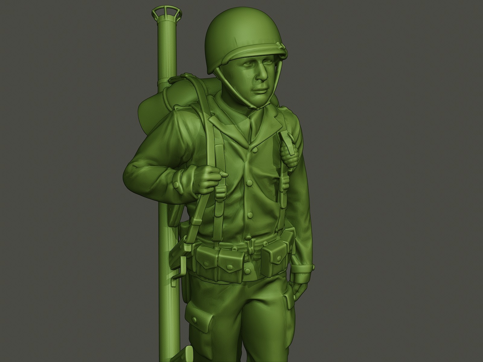 ArtStation - American soldier ww2 Bazooka walk A4 | Resources