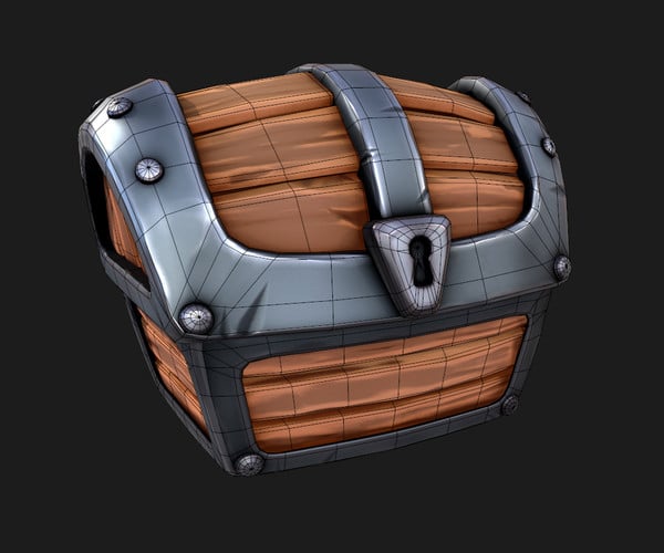 ArtStation - Simple Toon Treasure Chest - PBR | Game Assets