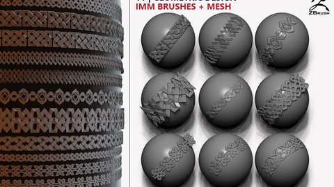 geometric design iMM brushes + mesh